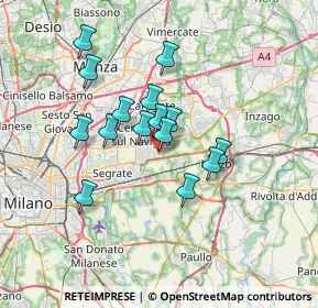 Mappa Via Leonardo Da Vinci, 20051 Cassina de' Pecchi MI, Italia (5.516)