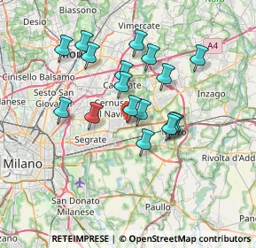 Mappa Via Leonardo Da Vinci, 20051 Cassina de' Pecchi MI, Italia (5.96176)