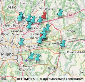 Mappa Via Leonardo Da Vinci, 20051 Cassina de' Pecchi MI, Italia (6.31588)