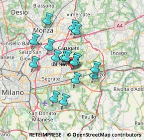 Mappa Via Leonardo Da Vinci, 20051 Cassina de' Pecchi MI, Italia (5.40118)