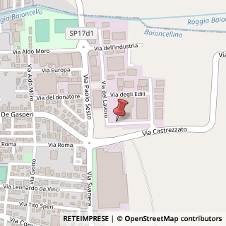 Mappa Via del lavoro 34, 25030 Castelcovati, Brescia (Lombardia)
