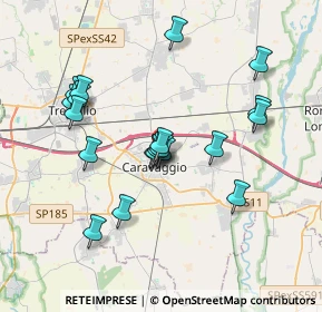 Mappa Via Damiano Chiesa, 24043 Caravaggio BG, Italia (3.3965)