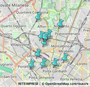 Mappa Via Ignazio Ciaia, 20158 Milano MI, Italia (1.45182)