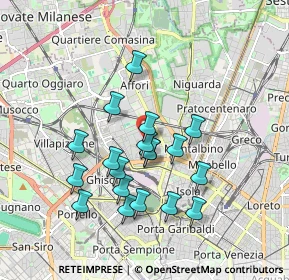Mappa Via Ignazio Ciaia, 20158 Milano MI, Italia (1.61211)