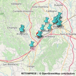 Mappa Via Belluno, 36075 Montecchio Maggiore VI, Italia (7.5275)