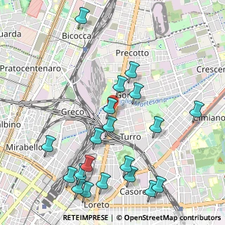 Mappa Via Jean Jaurès, 20127 Milano MI, Italia (1.2375)