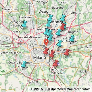 Mappa Via Jean Jaurès, 20127 Milano MI, Italia (6.86235)