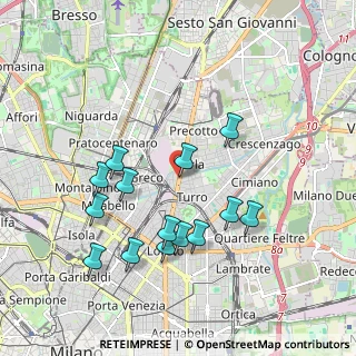 Mappa Via Jean Jaurès, 20127 Milano MI, Italia (1.88143)