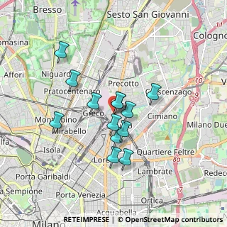 Mappa Via Jean Jaurès, 20127 Milano MI, Italia (1.36462)