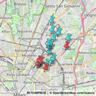 Mappa Via Jean Jaurès, 20127 Milano MI, Italia (1.415)