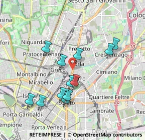 Mappa Via Jean Jaurès, 20127 Milano MI, Italia (1.75917)