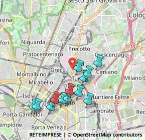 Mappa Via Jean Jaurès, 20127 Milano MI, Italia (1.87846)