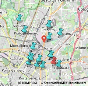 Mappa Via Jean Jaurès, 20127 Milano MI, Italia (1.87176)