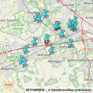 Mappa Via Cascina Magnaghi, 20018 Sedriano MI, Italia (4.17333)