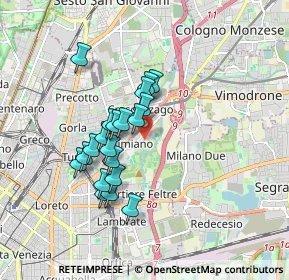 Mappa Via Canneto, 20132 Milano MI, Italia (1.4465)