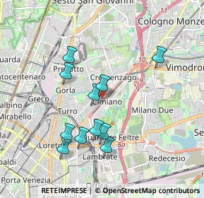 Mappa Via Madre Anna Eugenia Picco, 20132 Milano MI, Italia (1.74545)