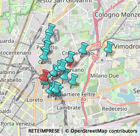 Mappa Via Madre Anna Eugenia Picco, 20132 Milano MI, Italia (1.458)