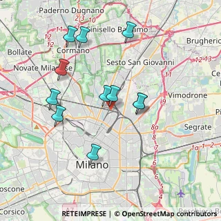 Mappa Via Niccolò Bettoni, 20125 Milano MI, Italia (3.63091)