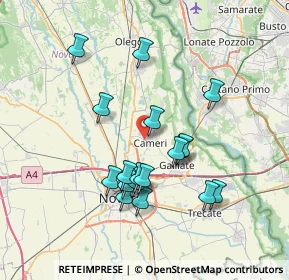 Mappa Via dei Laghi, 28062 Cameri NO, Italia (6.71056)