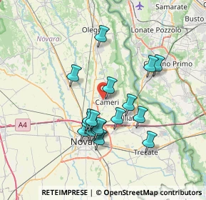 Mappa Via dei Laghi, 28062 Cameri NO, Italia (6.23235)