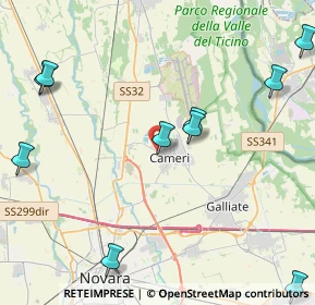 Mappa Via dei Laghi, 28062 Cameri NO, Italia (5.77636)