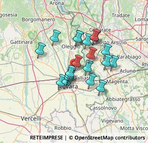 Mappa Via dei Laghi, 28062 Cameri NO, Italia (10.1085)