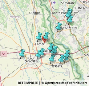 Mappa Strada Michelona, 28062 Cameri NO, Italia (7.15125)