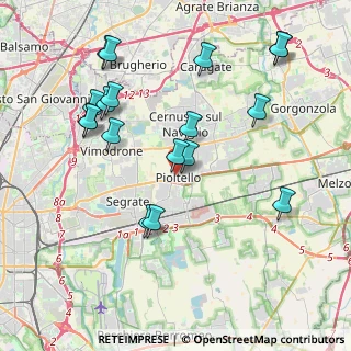 Mappa Via Alcide de Gasperi, 20096 Pioltello MI, Italia (4.31278)