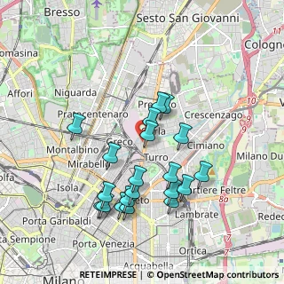 Mappa Via Rovigno, 20125 Milano MI, Italia (1.785)