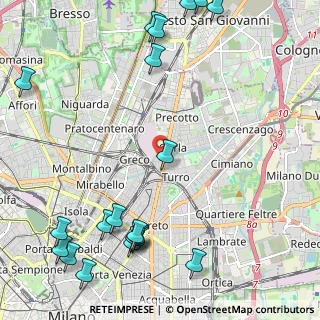 Mappa Via Rovigno, 20125 Milano MI, Italia (3.0925)