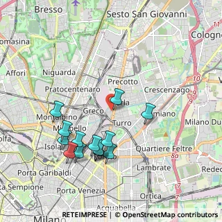 Mappa Via Rovigno, 20125 Milano MI, Italia (1.97214)