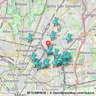 Mappa Via Rovigno, 20125 Milano MI, Italia (1.7295)