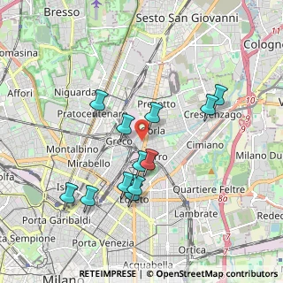 Mappa Via Rovigno, 20125 Milano MI, Italia (1.74667)