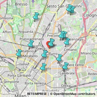 Mappa Via Rovigno, 20125 Milano MI, Italia (1.85357)