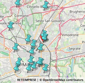 Mappa Via Rovigno, 20125 Milano MI, Italia (4.37895)