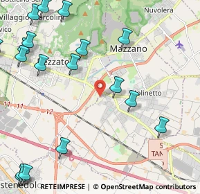 Mappa Via B. Castelli, 25080 Mazzano BS, Italia (3.1865)