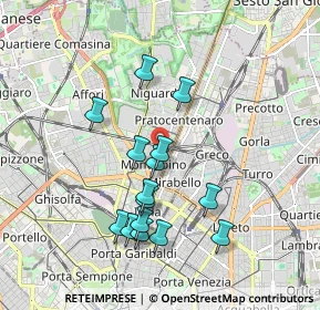 Mappa Via Trescorre Balneario, 20159 Milano MI, Italia (1.73333)