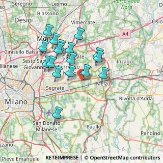 Mappa Via Friuli, 20052 Vignate MI, Italia (6.49059)