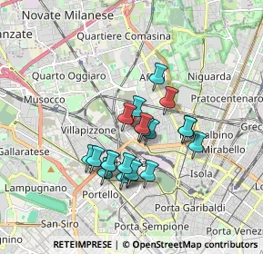 Mappa Piazza Giovanni Bausan, 20158 Milano MI, Italia (1.3925)
