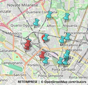 Mappa Piazza Giovanni Bausan, 20158 Milano MI, Italia (1.90133)