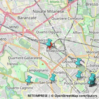 Mappa Via Monte Altissimo, 20156 Milano MI, Italia (3.83583)