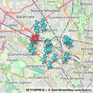 Mappa Via Monte Altissimo, 20156 Milano MI, Italia (1.527)