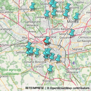 Mappa Via Monte Altissimo, 20156 Milano MI, Italia (9.0925)