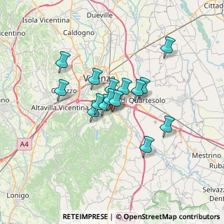 Mappa Via Giuseppe Ferrari, 36100 Vicenza VI, Italia (4.86067)