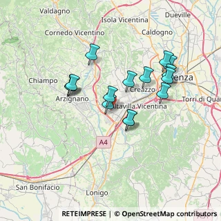 Mappa Via Conti Gualdo, 36075 Montecchio Maggiore VI, Italia (6.268)