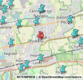 Mappa Via Gaetano Donizetti, 20096 Pioltello MI, Italia (3.04889)