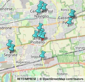 Mappa Via Gaetano Donizetti, 20096 Pioltello MI, Italia (2.08438)