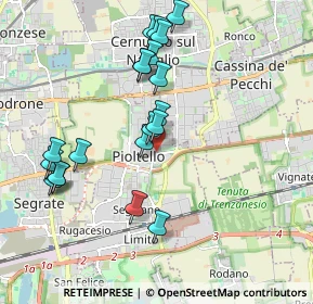 Mappa Via Gaetano Donizetti, 20096 Pioltello MI, Italia (1.9435)