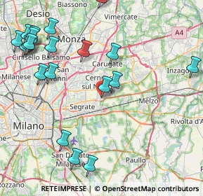 Mappa Via Gaetano Donizetti, 20096 Pioltello MI, Italia (10.591)
