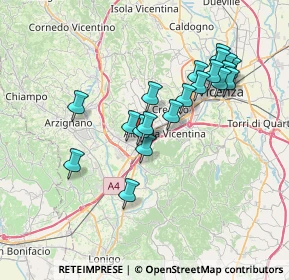 Mappa Via Bacchiglioni, 36075 Montecchio Maggiore VI, Italia (6.637)